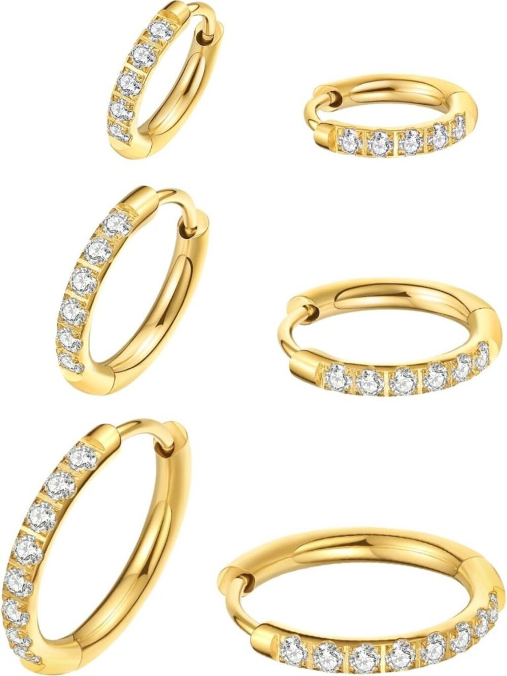 316L Surgical Steel Huggie Hoop Earrings - Hypoallergenic, Lightweight, Chic
